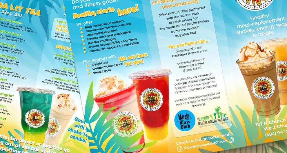 Tropical theme nutrition leaflet